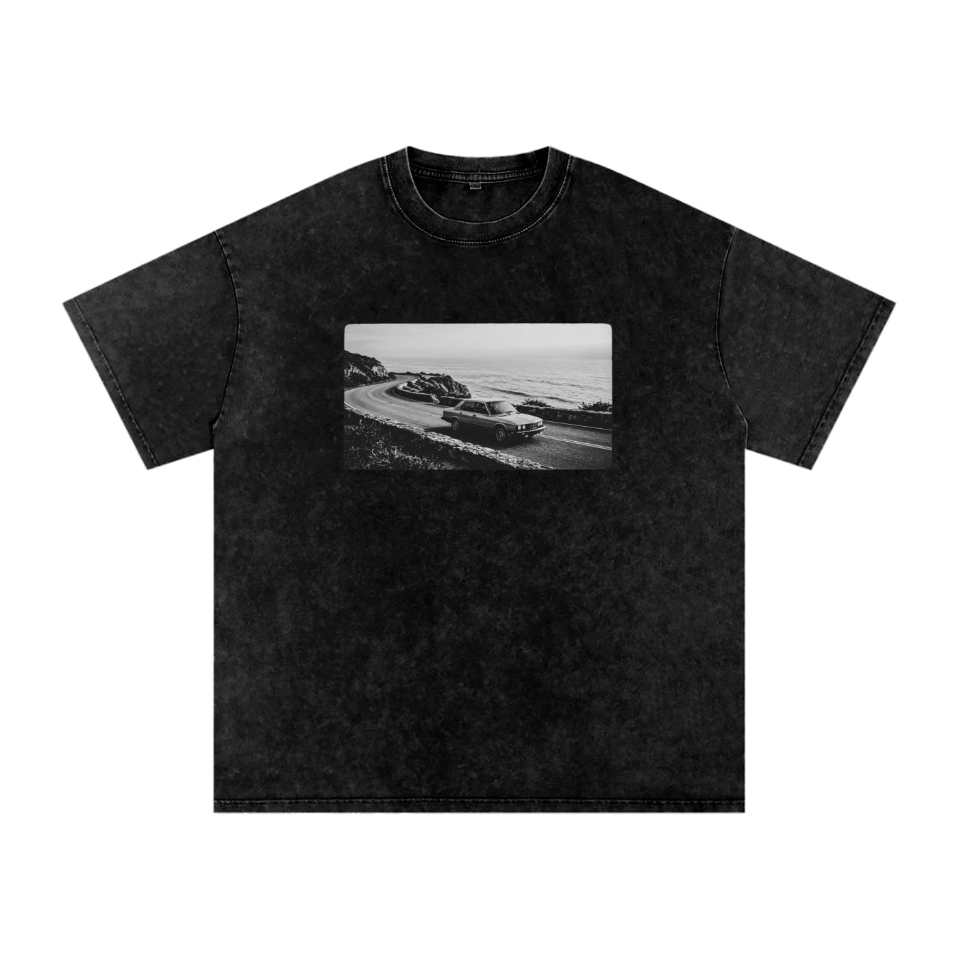 Vintage Coastal Car Graphic Men's T-Shirt BMW Road Trip Aesthetic Tee Unisex