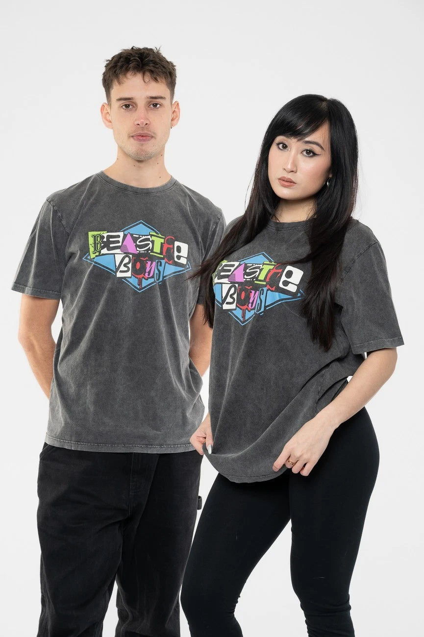 The Beastie Boys Multicolour Logo Limited Edition 999 Only Premium Wash T Shirt