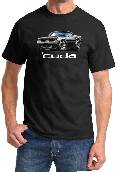 1973 1974 Plymouth Cuda Full Color Tshirt NEW FREE SHIPPING