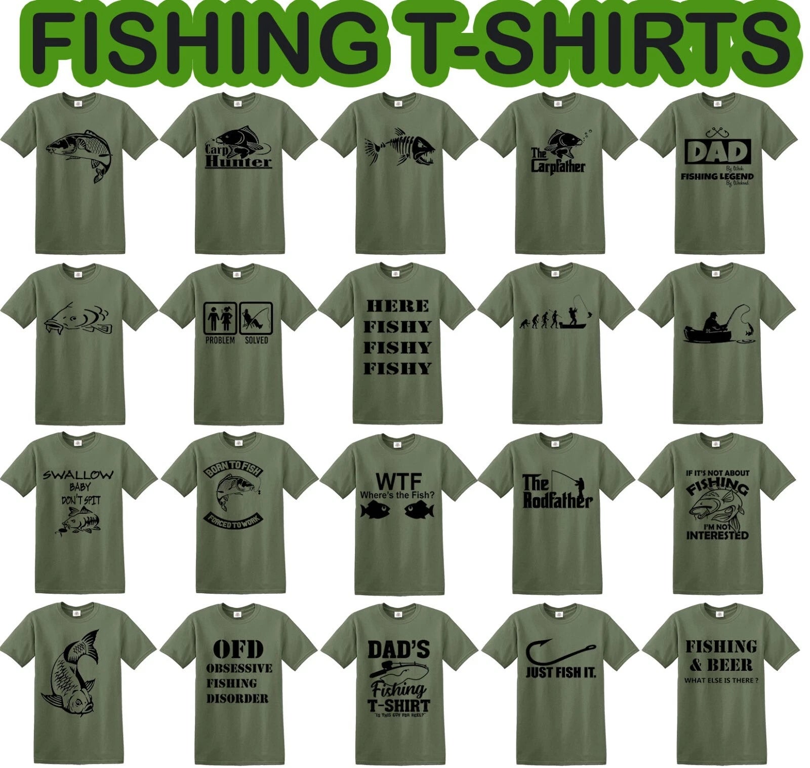 Fishing T-Shirt Gifts for Men- Fisherman Clothing Koi Dad Fathers Day Carp Tee