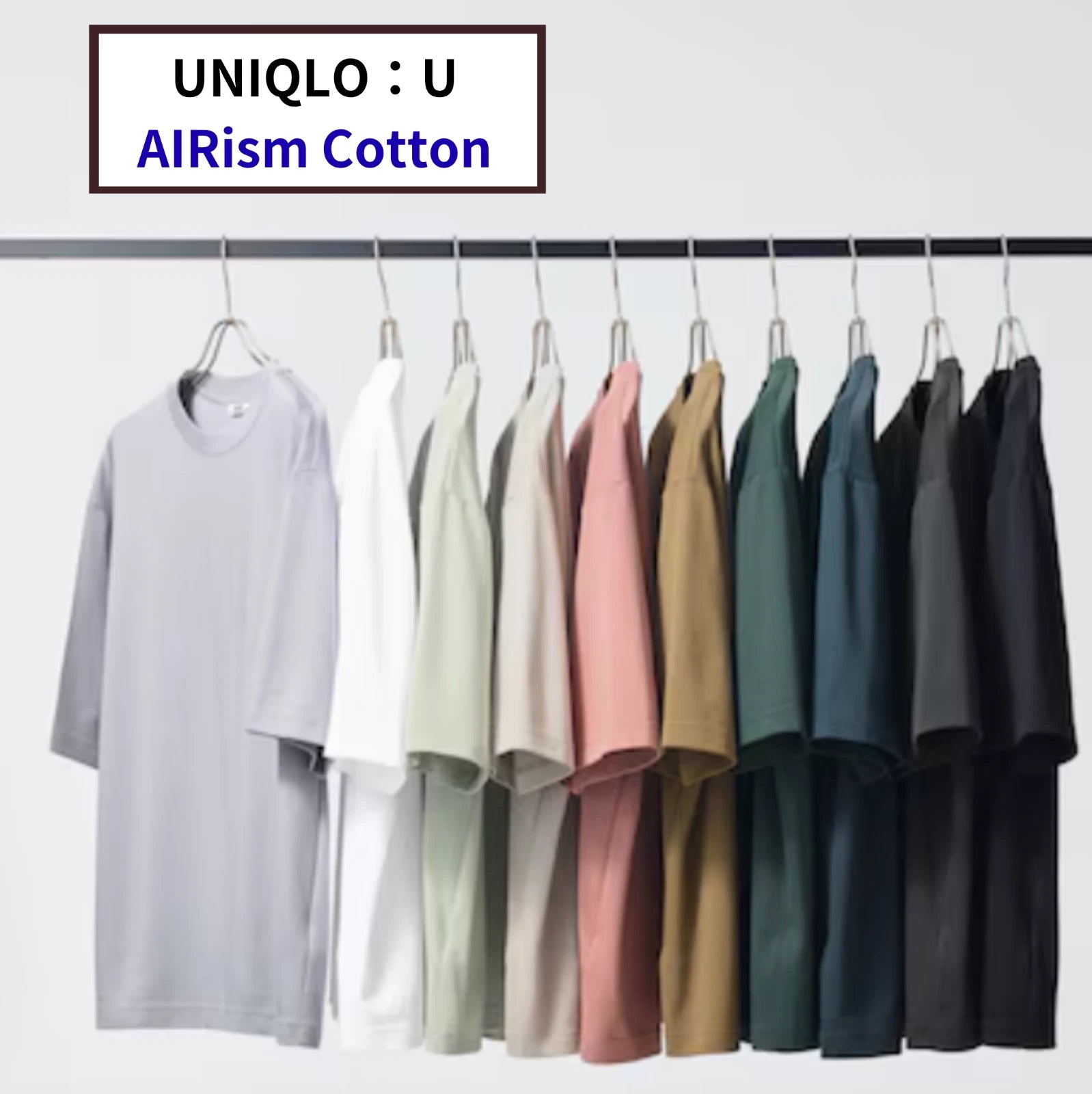 UNIQLO:U AIRism Cotton Oversized T-Shirt Half-sleeve 11 colors XS~4XL MEN Japan