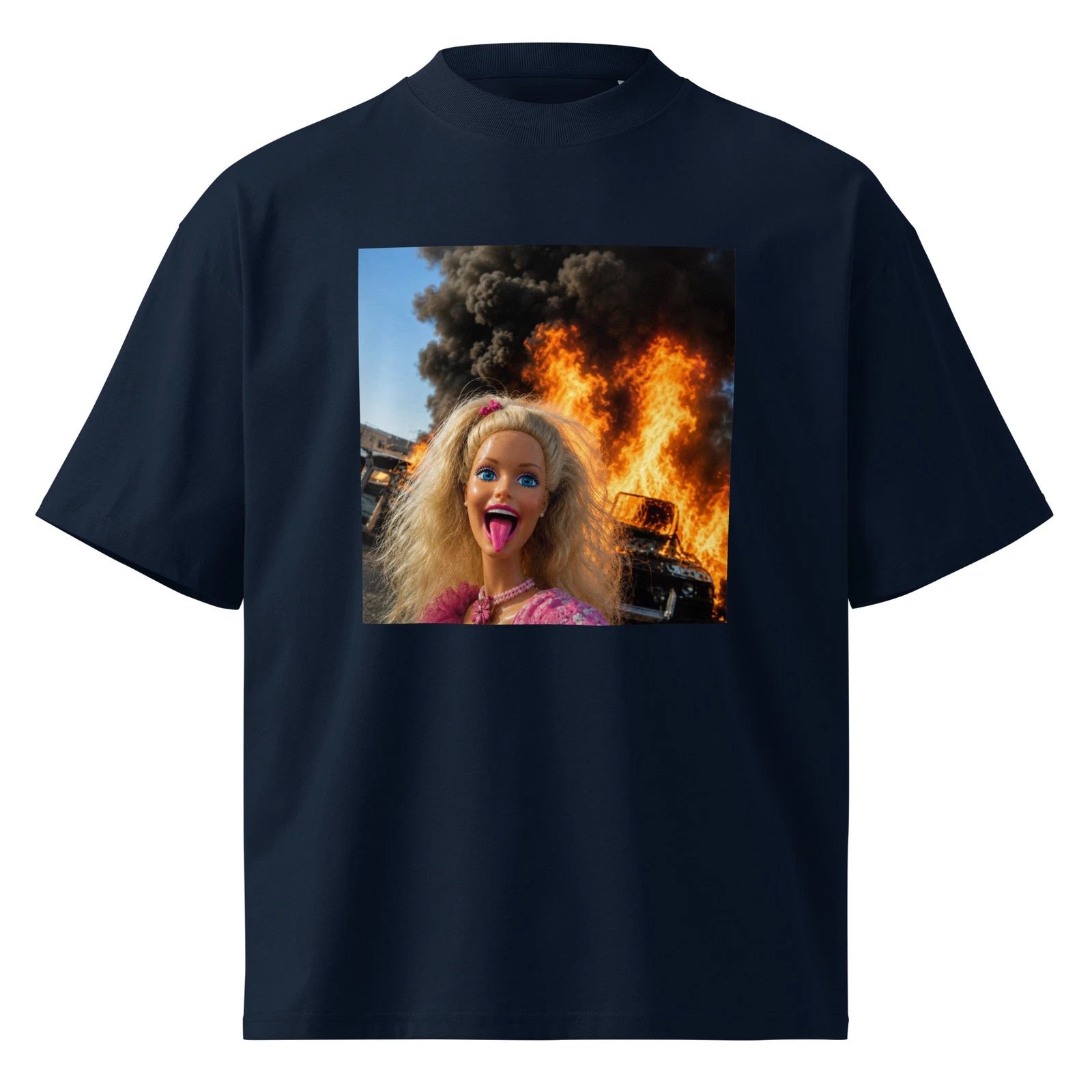 Funny Chaos Barbie Oversized T-Shirt, Unhinged Girl Meme Tee