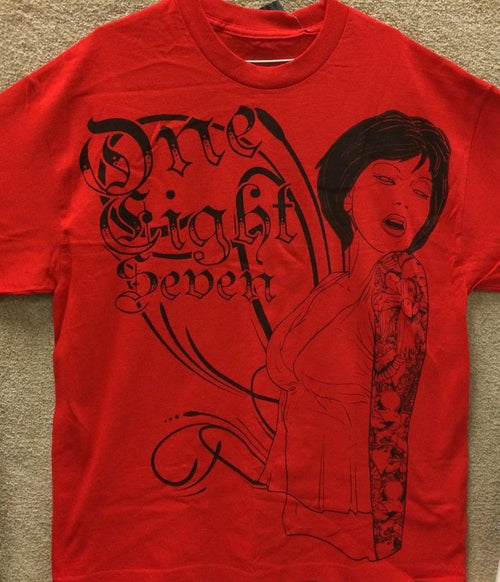 187 Inc Men's T-Shirt "Betty" -- Red/Black