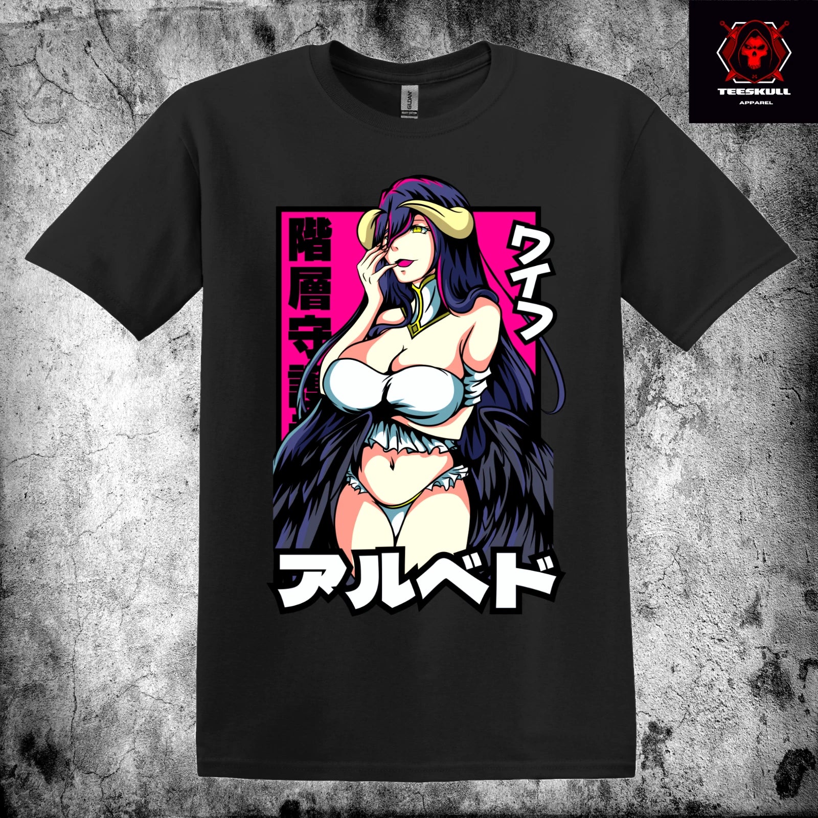 Albedo 'Overlord' Anime Manga Character Unisex Premium Thick Cotton T-Shirt 🔥