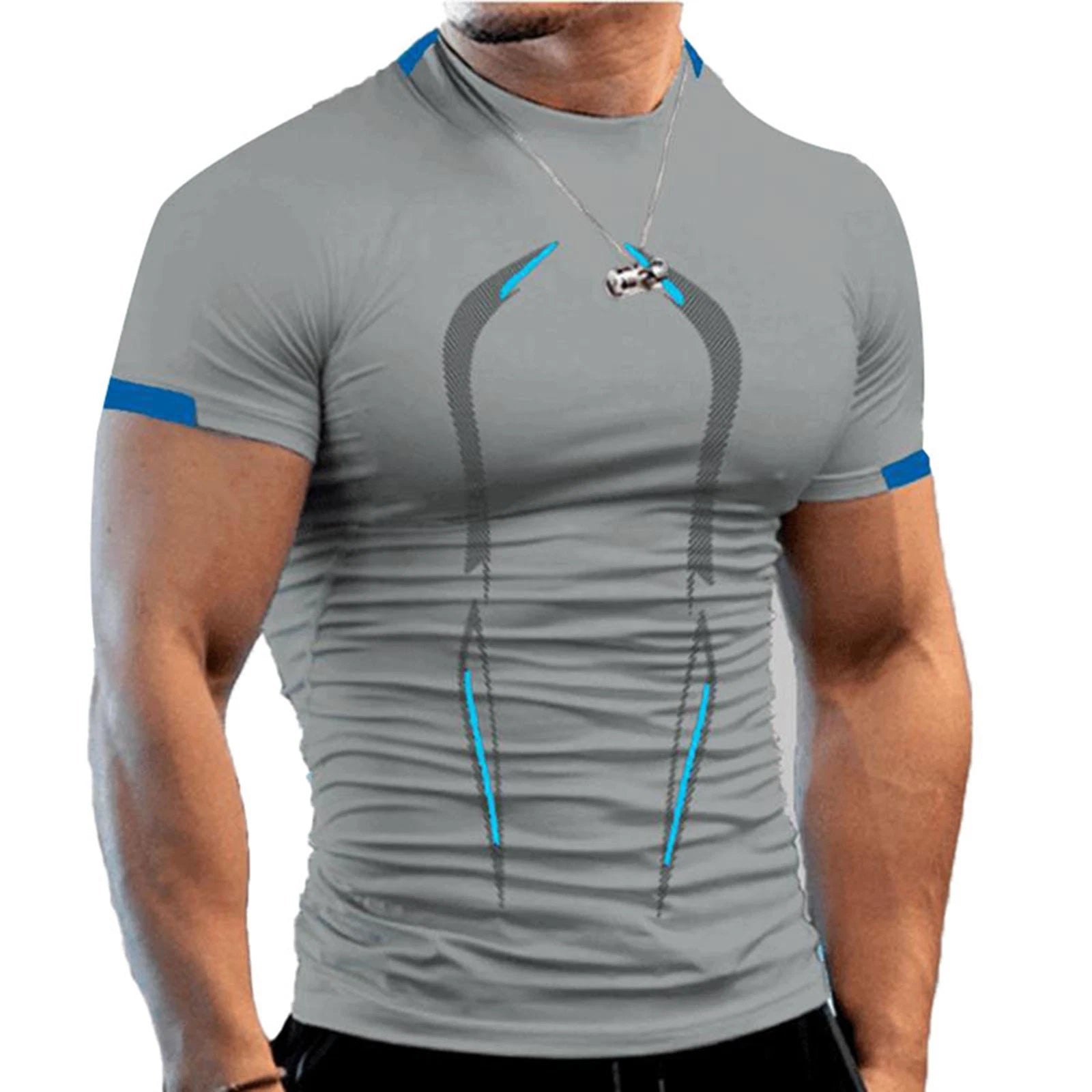 Men T Shirt Stylish Breathable Tee For Gym Casual Wear