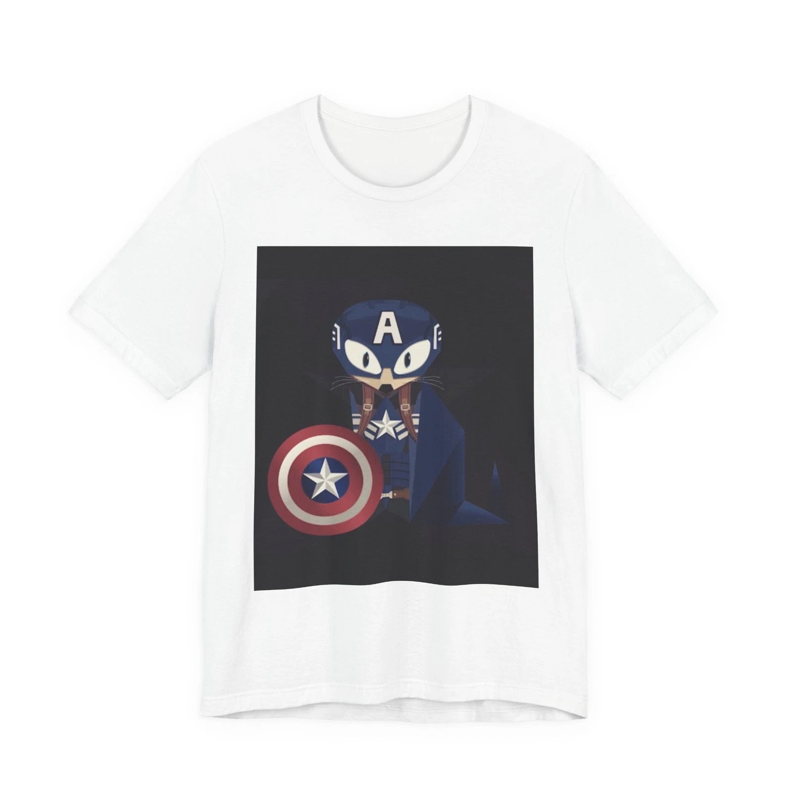 NFT Captain AmericaCat Shield Cat T-Shirt | Cute Superhero Illustration