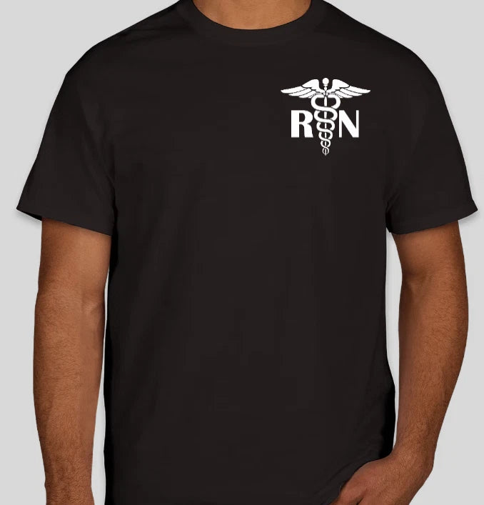 RN Registered Nurse T-Shirt Medical Service T-Shirt  S-3XL Caduceus Symbol