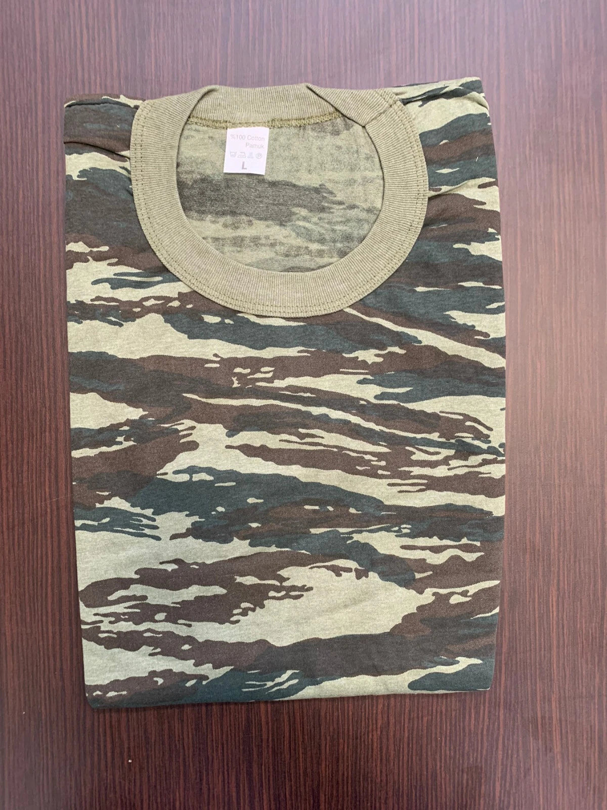 Greek Army T-Shirt Lizard Camo, Size- Large