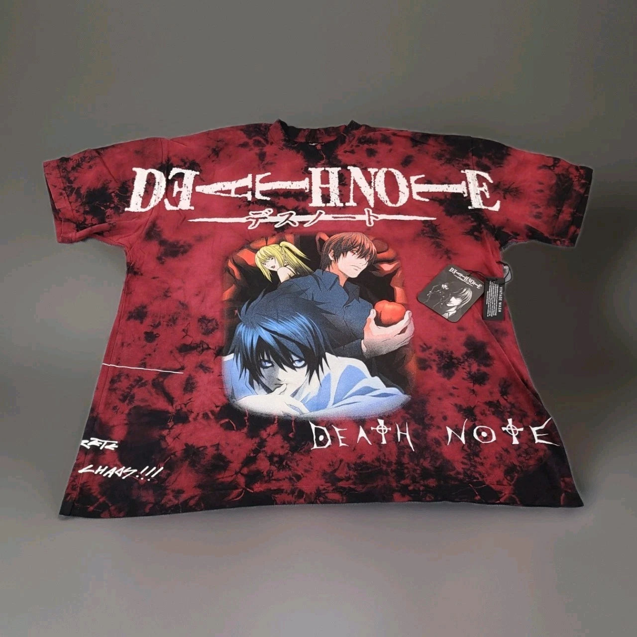 Civil Regime Death Note American Classic Oversized Lava Wash Tee Adult Large NWT