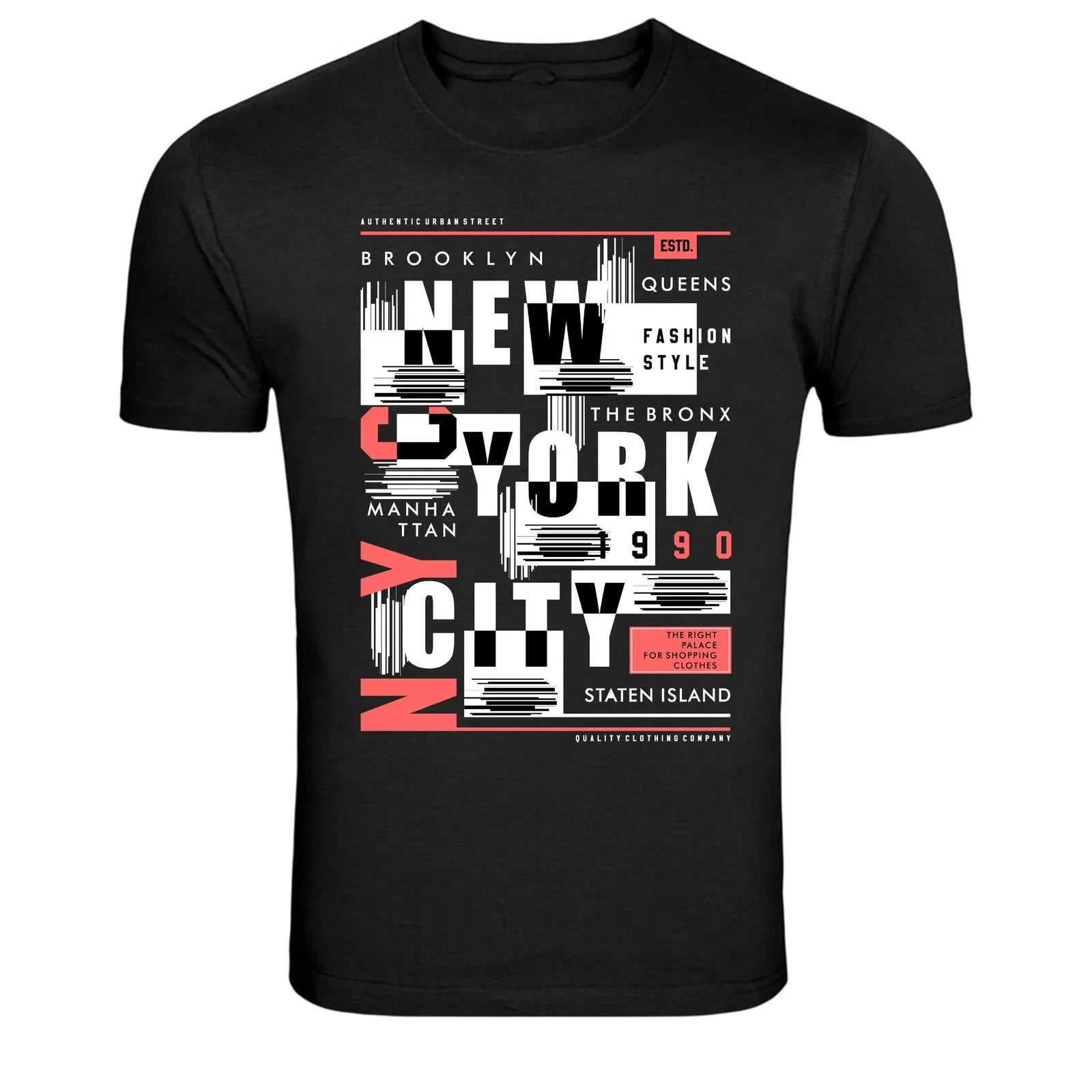 New York City Urban Street Typography Graphic T-Shirt