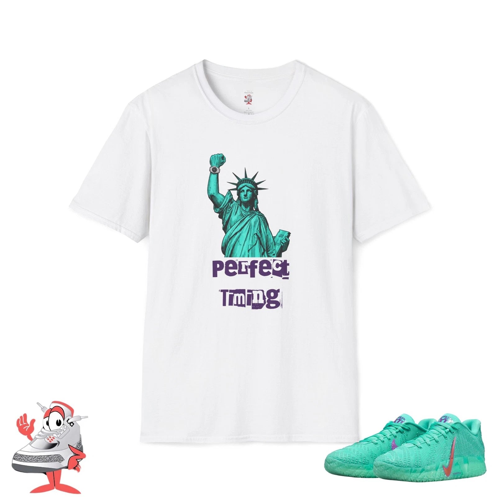 Matching Shirt For Nike Ja 3 Twelve Time Statue Of Liberty Morant Sneaker Match