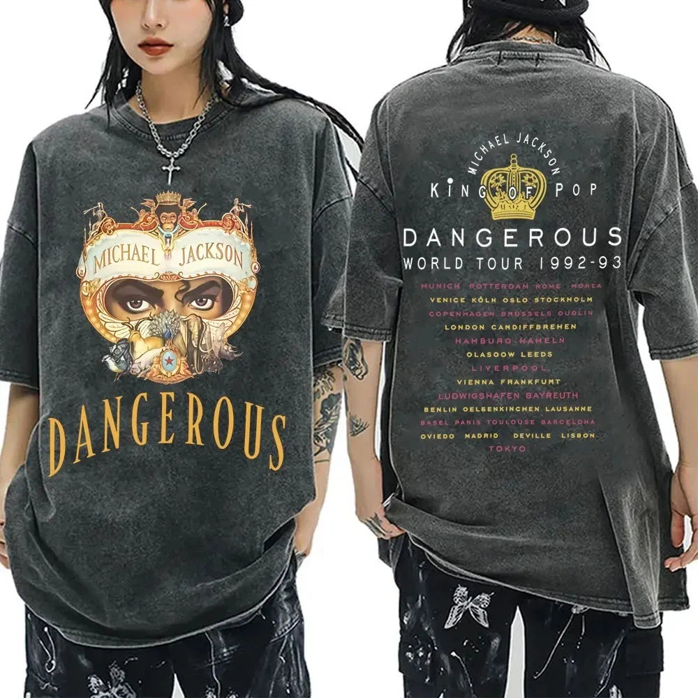 MJ DANGEROUS Cotton T-Shirt Michael Jackson King of Pop Hit Maker Unisex Top