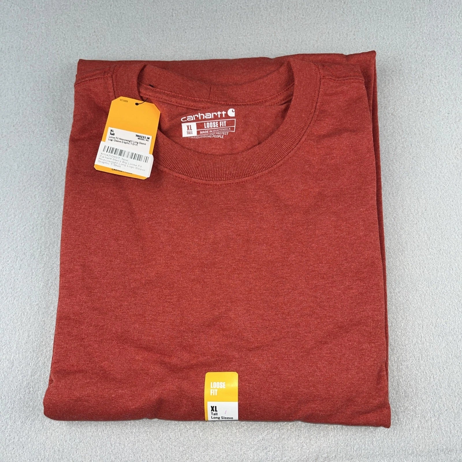CARHARTT Loose Fit Heavyweight Long-Sleeve Logo Sleeve Graphic Size XL-Tall