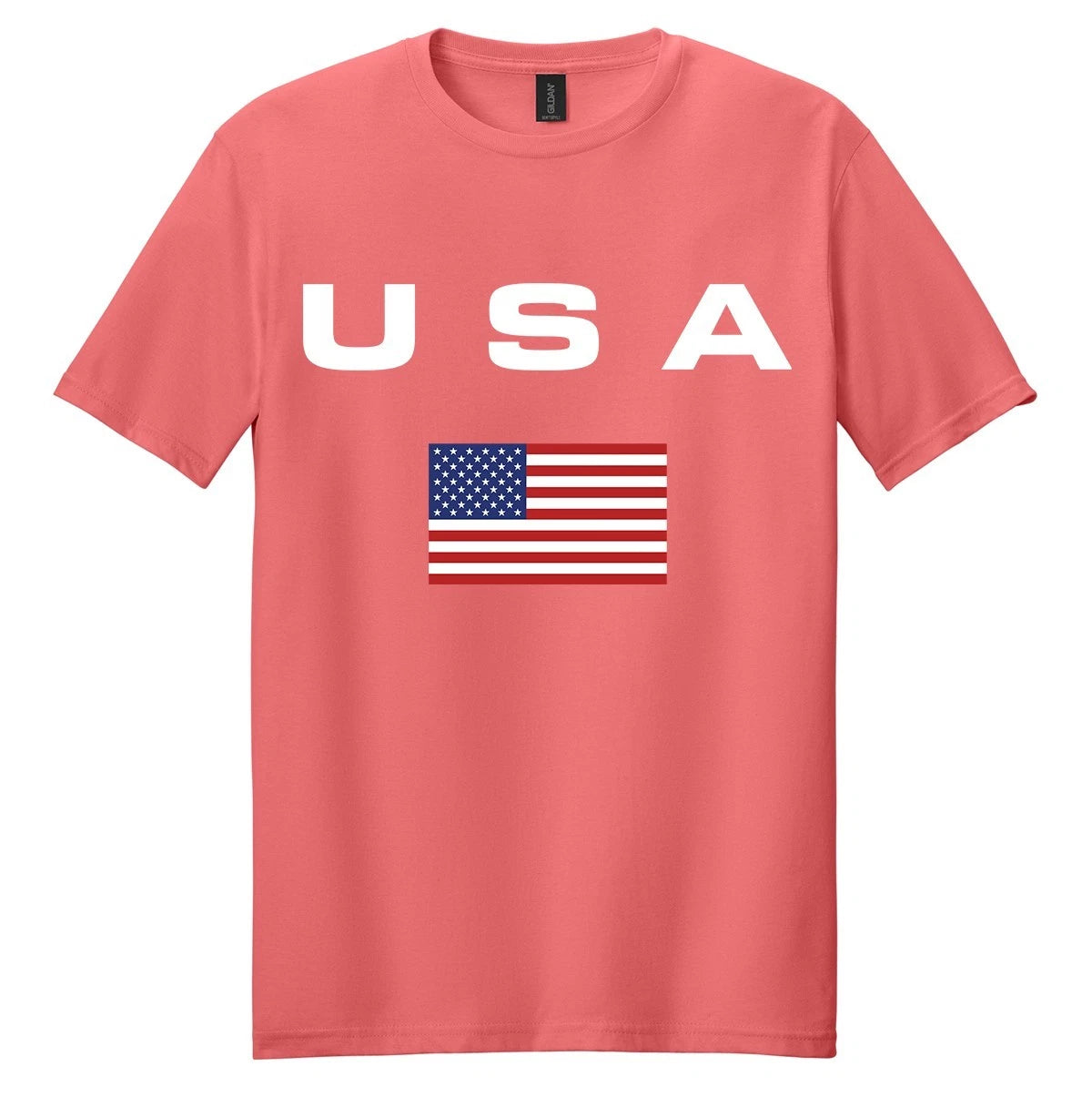 American USA Flag Men's T-Shirt Gym Patriotic Training Bodybuilding Fitness Tee