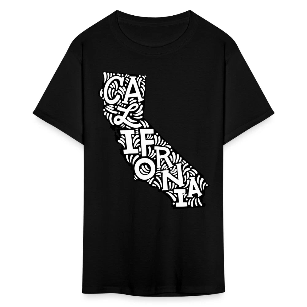 California Map Shirt Republic Street Urban Graphic Art T-Shirt