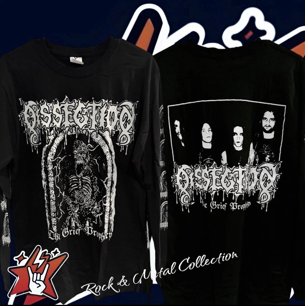 Dissection T-Shirt New Long Sleeve Bathory Emperor Blasphemy Marduk