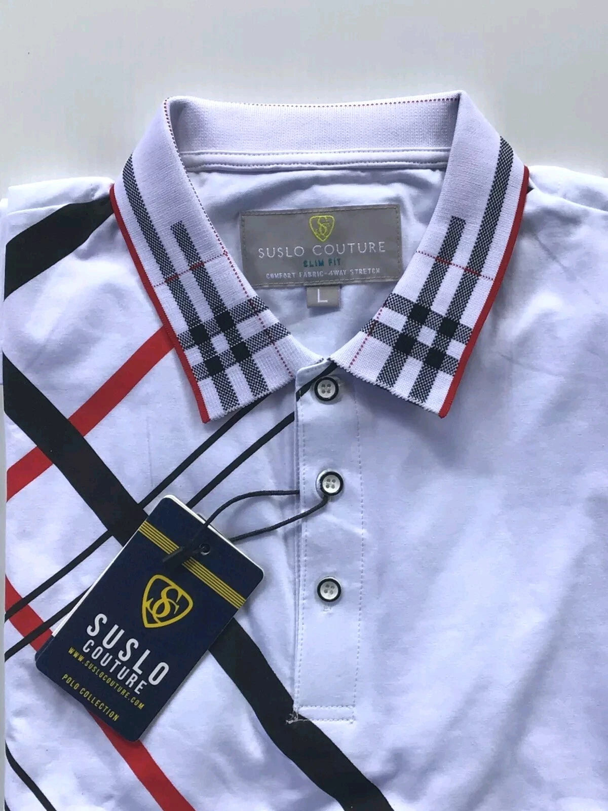 Men's Luxurious Polo Shirt,Italian Style,Stretch S to 2XL…A17.A