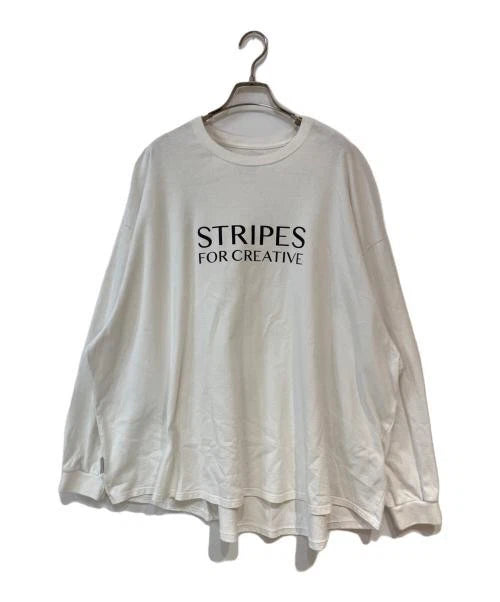 Stripes For Creative                    SUPER BIG ROUND LS TEE white