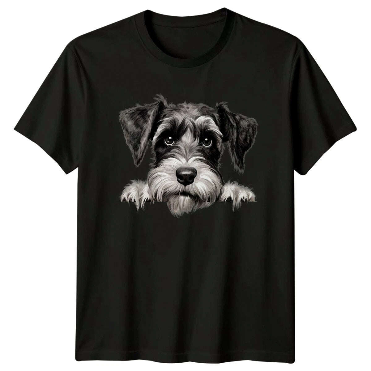 Cute Schnauzer Dog Portrait Pet Animal Breed Lover T-Shirt