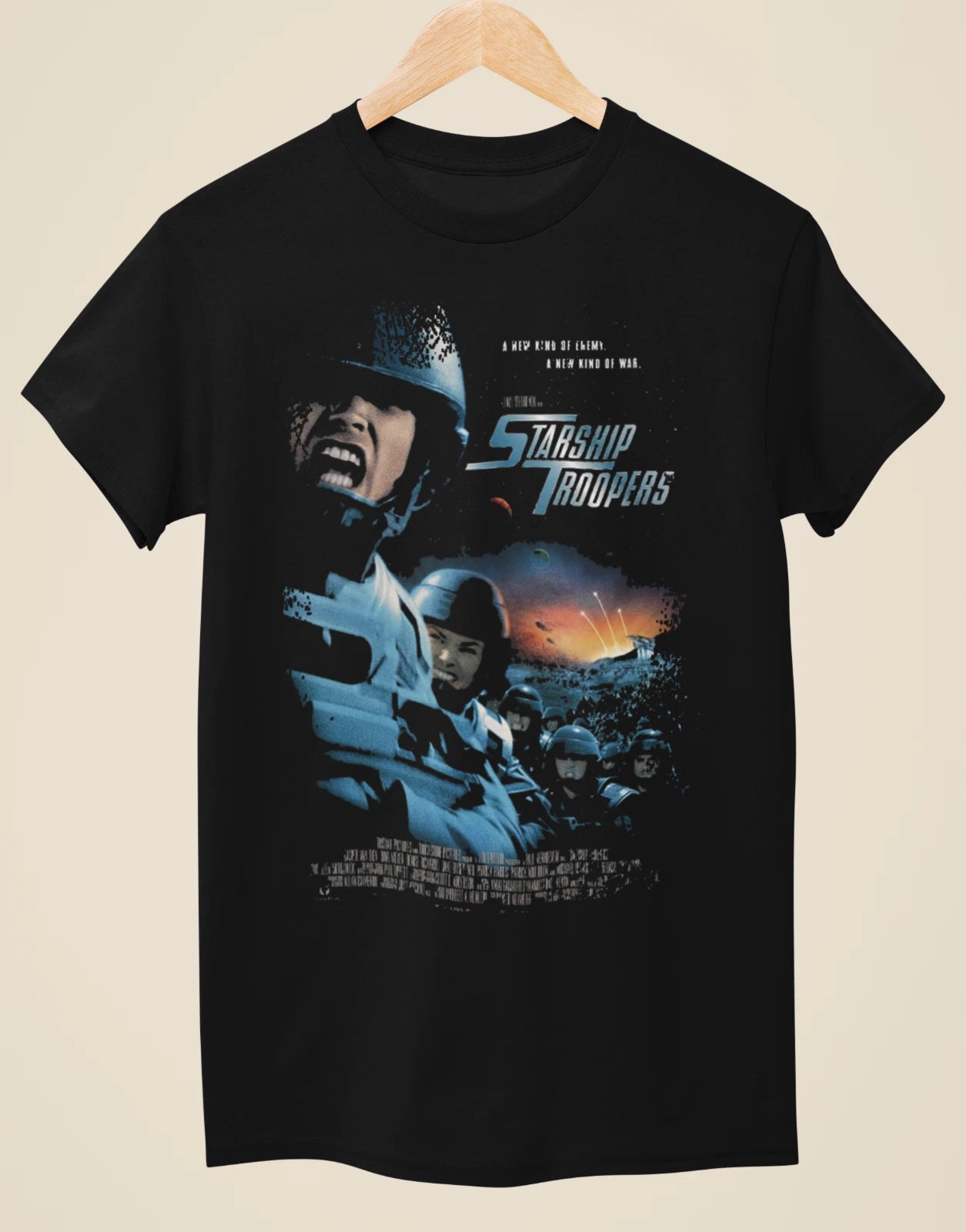 Starship Troopers - Movie Poster inspired Unisex Black T-Shirt