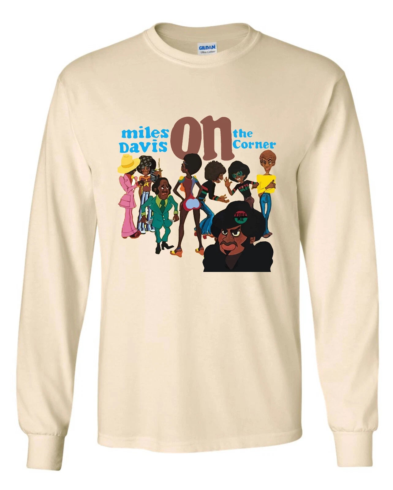 Miles Davis long sleeve t-shirt - Miles On The Corner - Jazz Shirt - Fusion