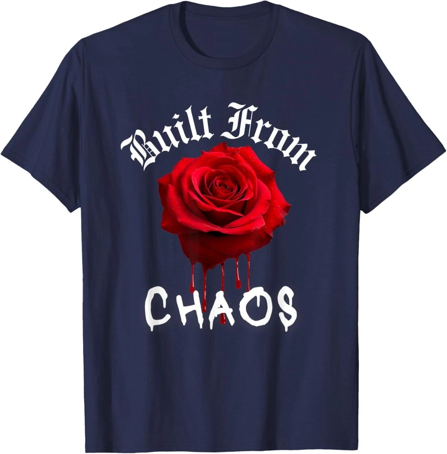 Streetwear Graphic Dark Floral Urban Aesthetic, Mens Fashion T-Shirt