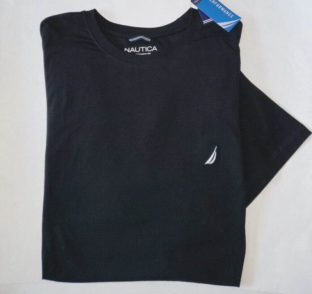 NAUTICA Mens t-shirt crew neck Size 2XL 3XL Navy Black short sleeve