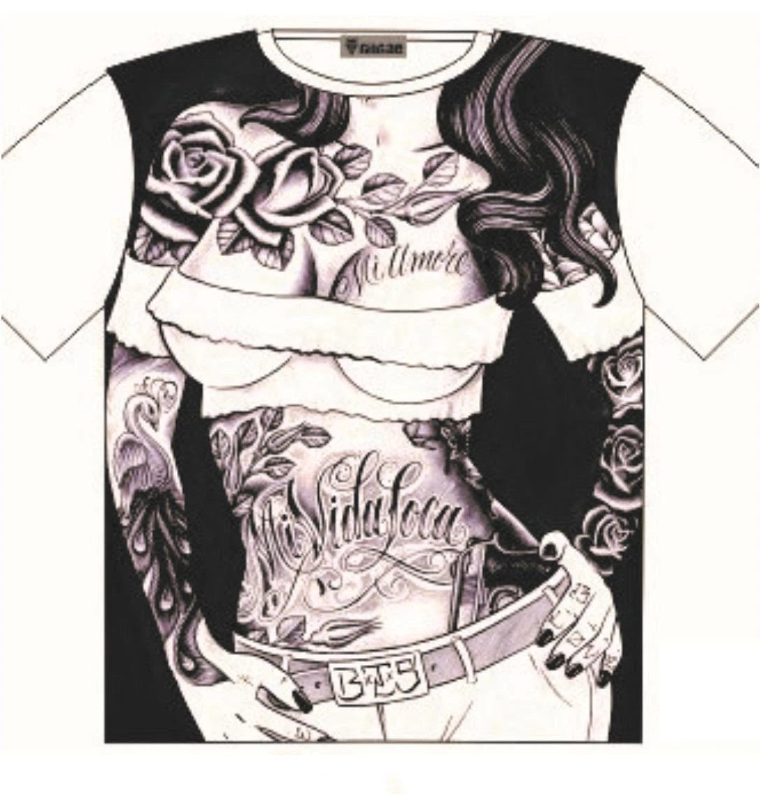T Shirt My life tattoo Street Fashion Mens Ladies