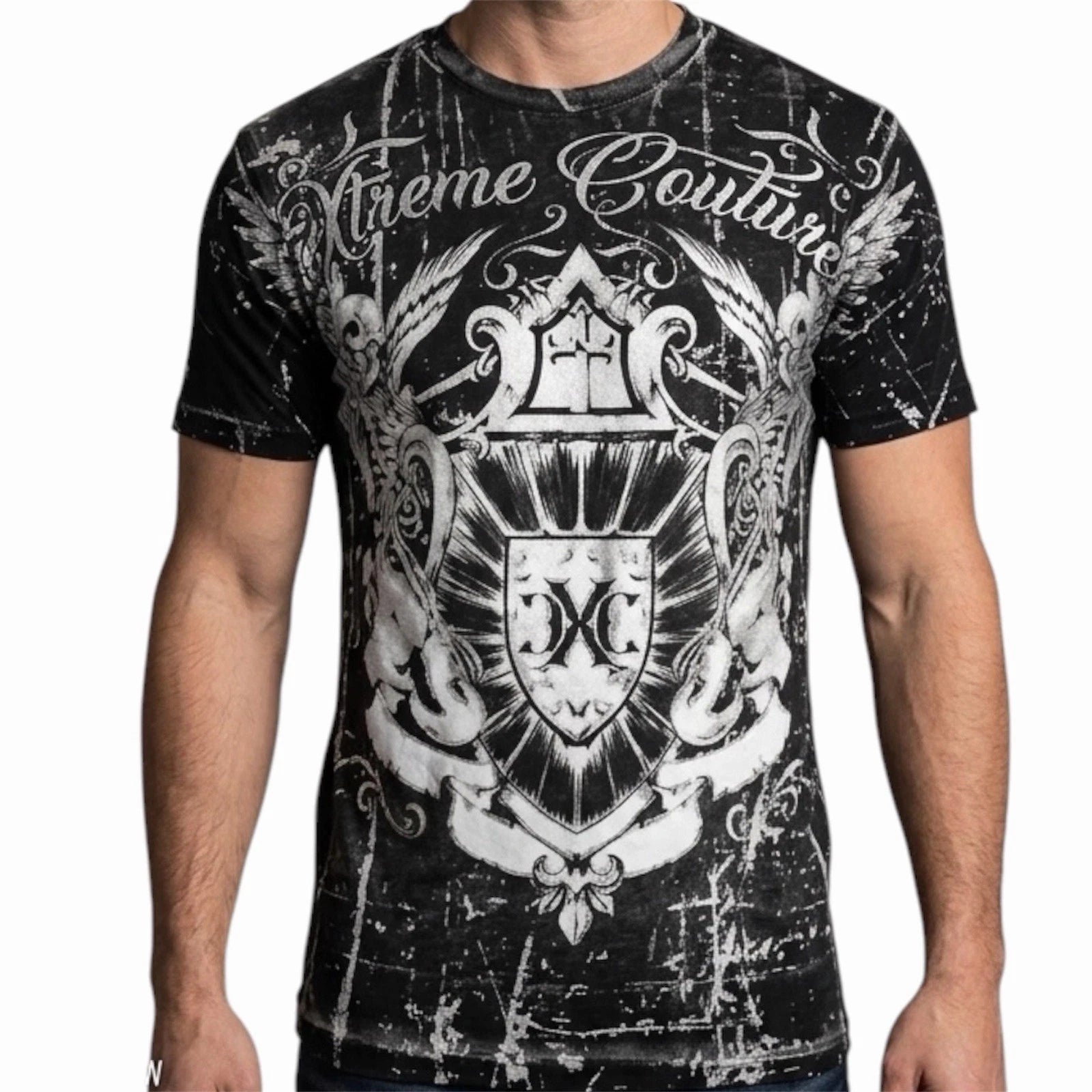 XTREME COUTURE by AFFLICTION Black PALLBEARER Short Sleeve Slim Fit T-shirt NWT