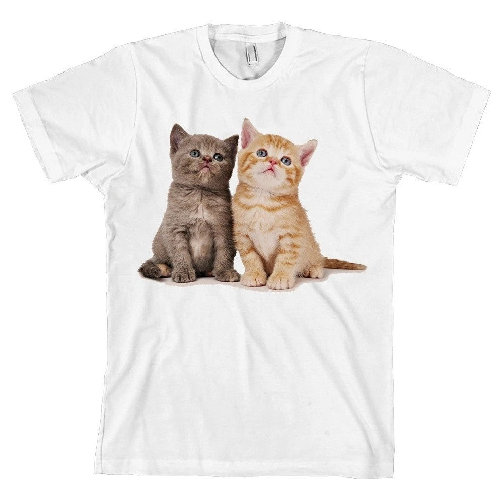 Cute Kittens Cat Lovers Funny Graphic T-Shirt Kitty Tee Unisex S-5XL Gift Casual