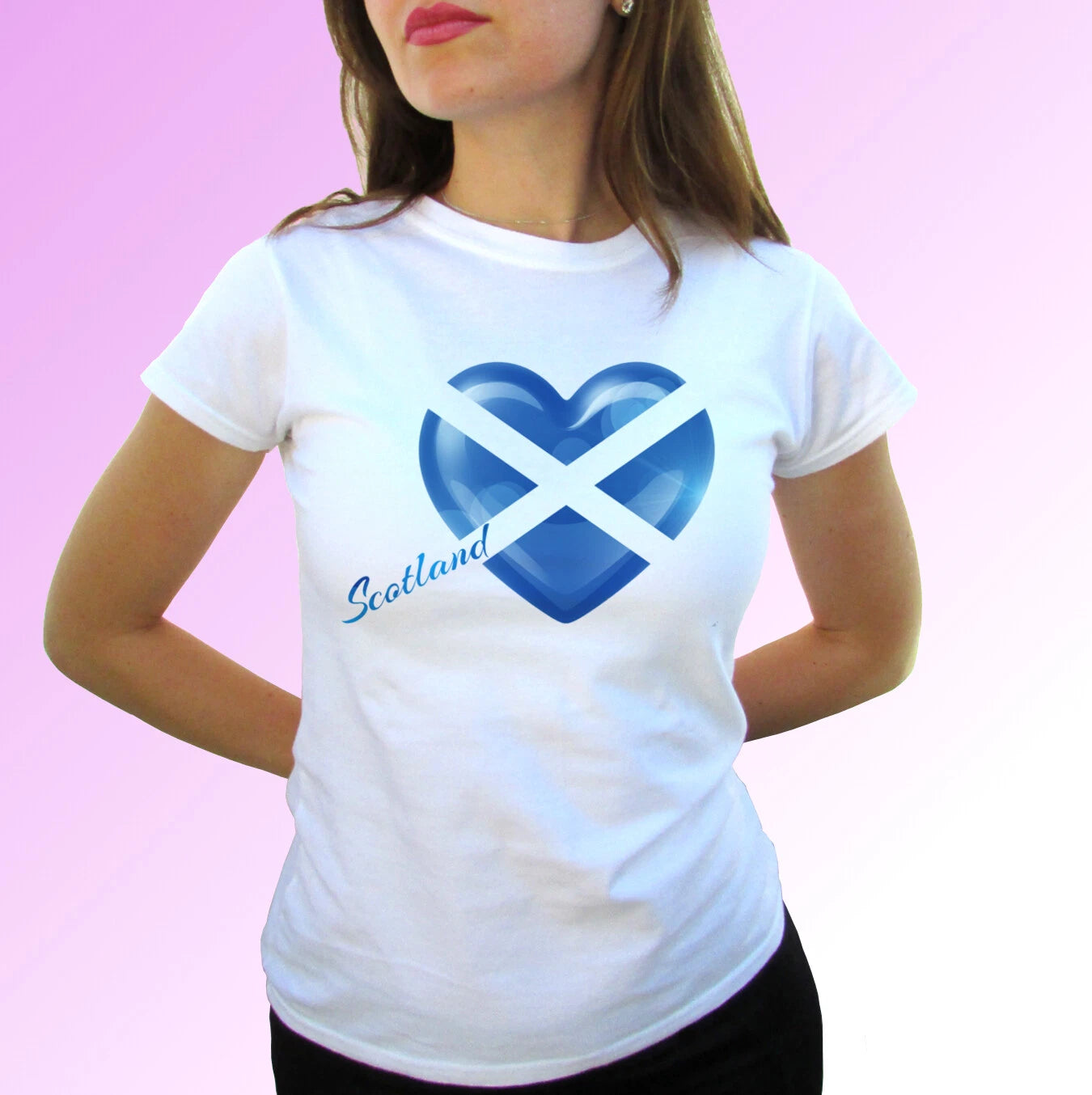 Scotland heart t shirt flag design tee gift art top mens womens kids sizes