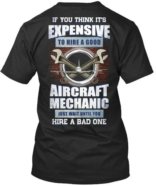 Sarcastic Aircraft Mechanic - Premium Tee T-Shirt Made in the USA Size S to 5XL