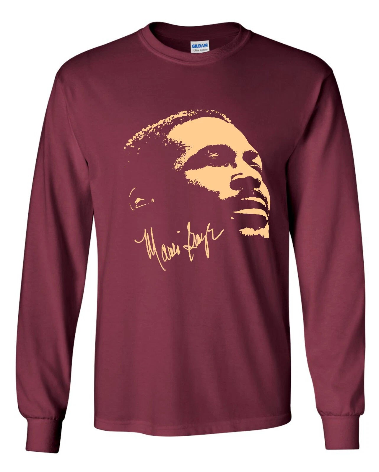 Marvin Gaye Long Sleeve T-Shirt - Motown 70s Soul Singer - What's Going On