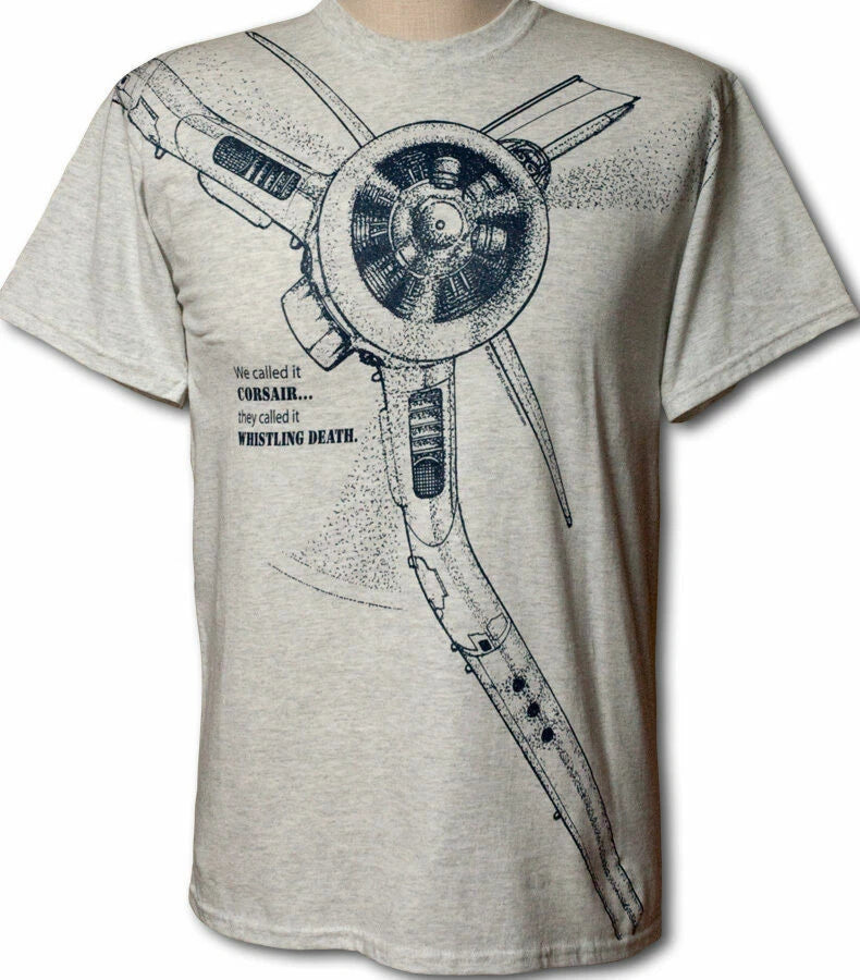 F4U Corsair WW2 WWII Airplane T-shirt with HUGE print -- Youth to Adult 5XL