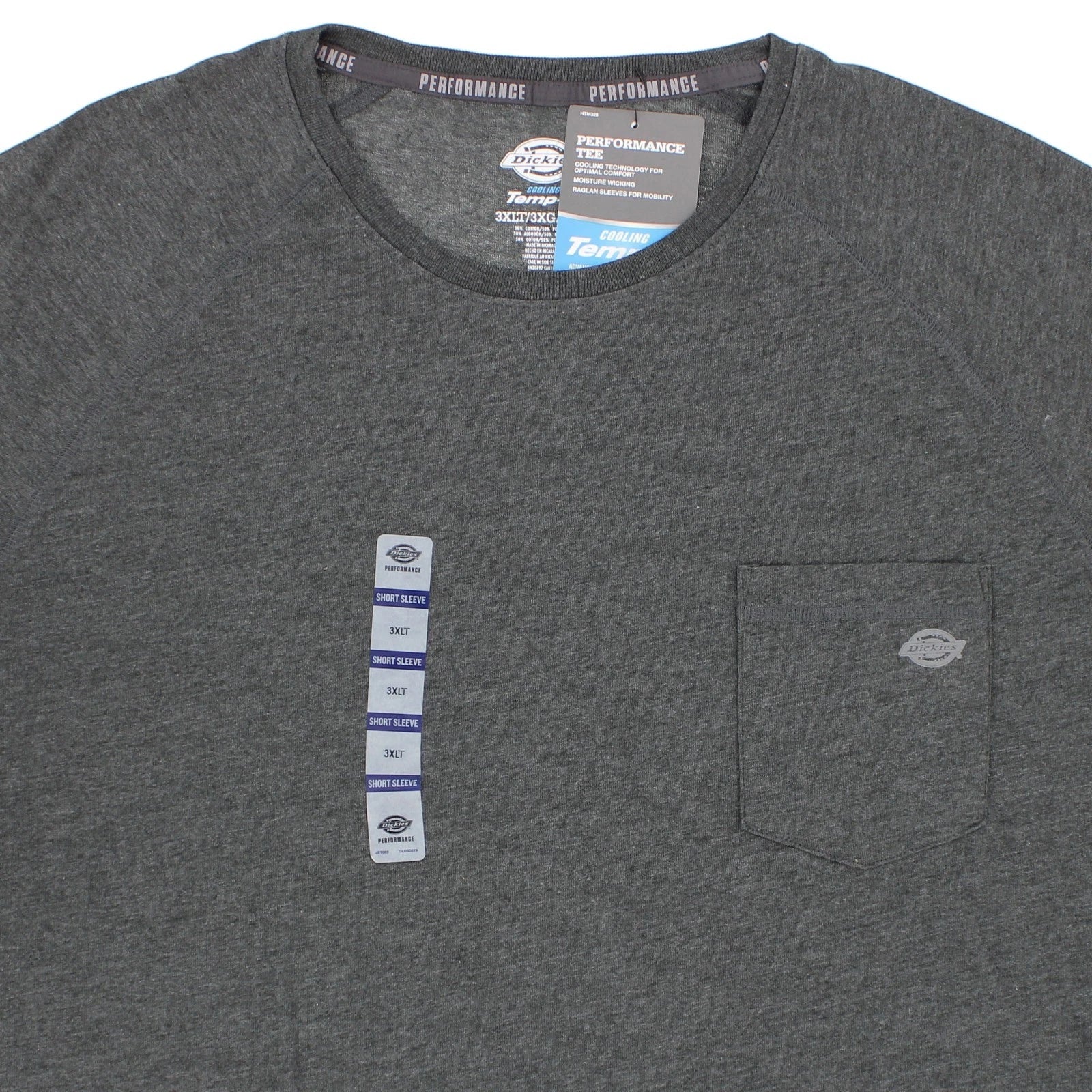 Dickies Cooling Temp IQ T-Shirt Men's Performance Big & Tall Raglan Short Sleeve