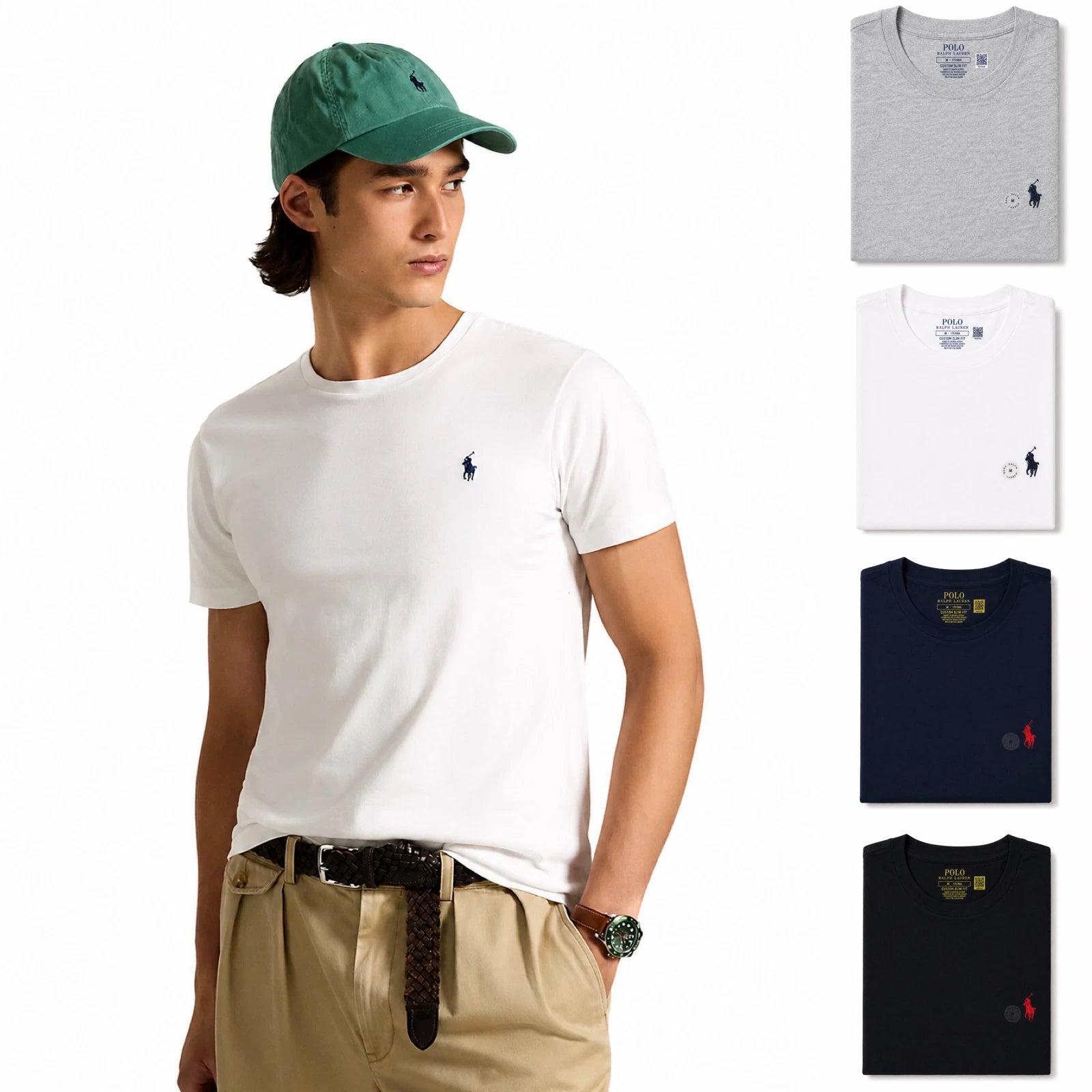 Polo Ralph Lauren Custom Slim Fit Jersey Crewneck T-Shirt 100% Authentic