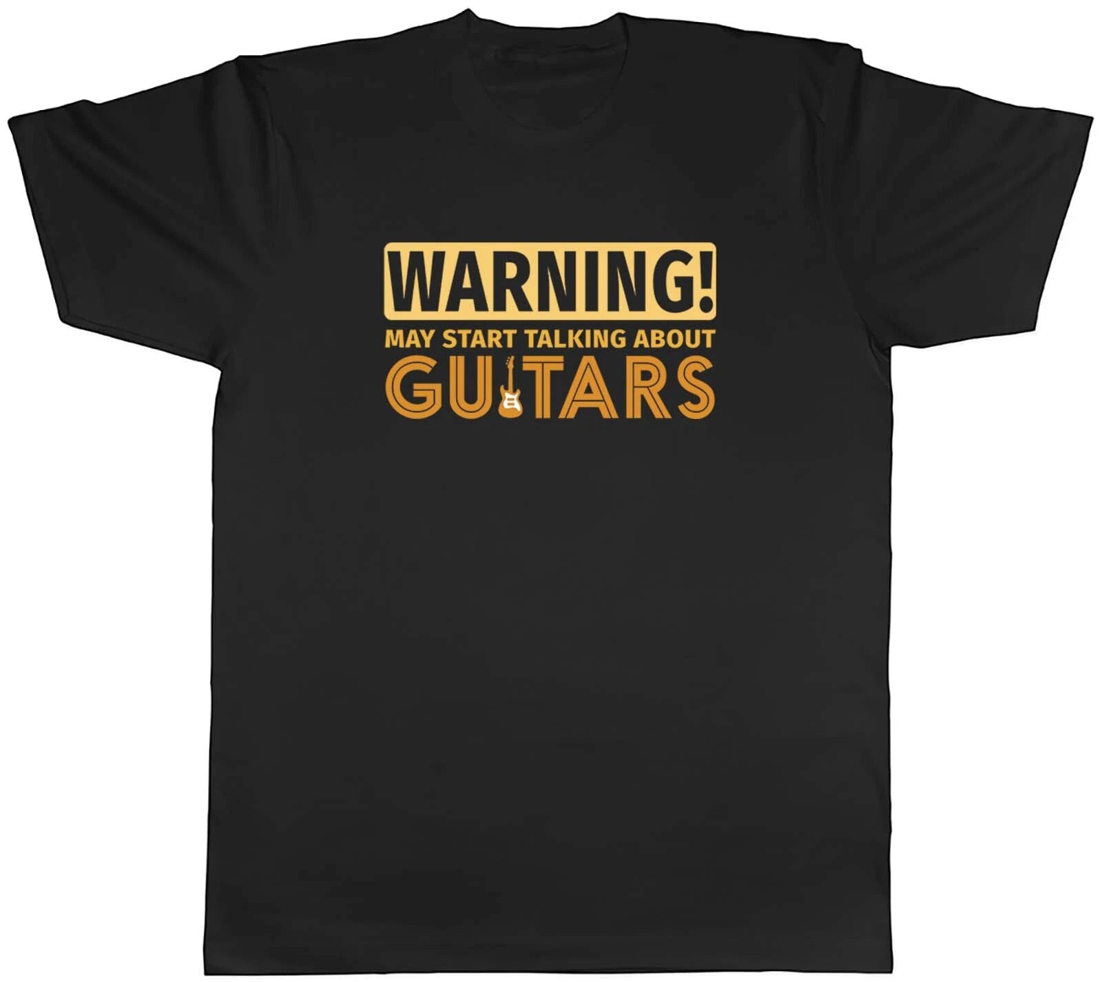 Warning Guitars Mens T-Shirt Guitarist Musician Rock Band Song Unisex Tee Gift
