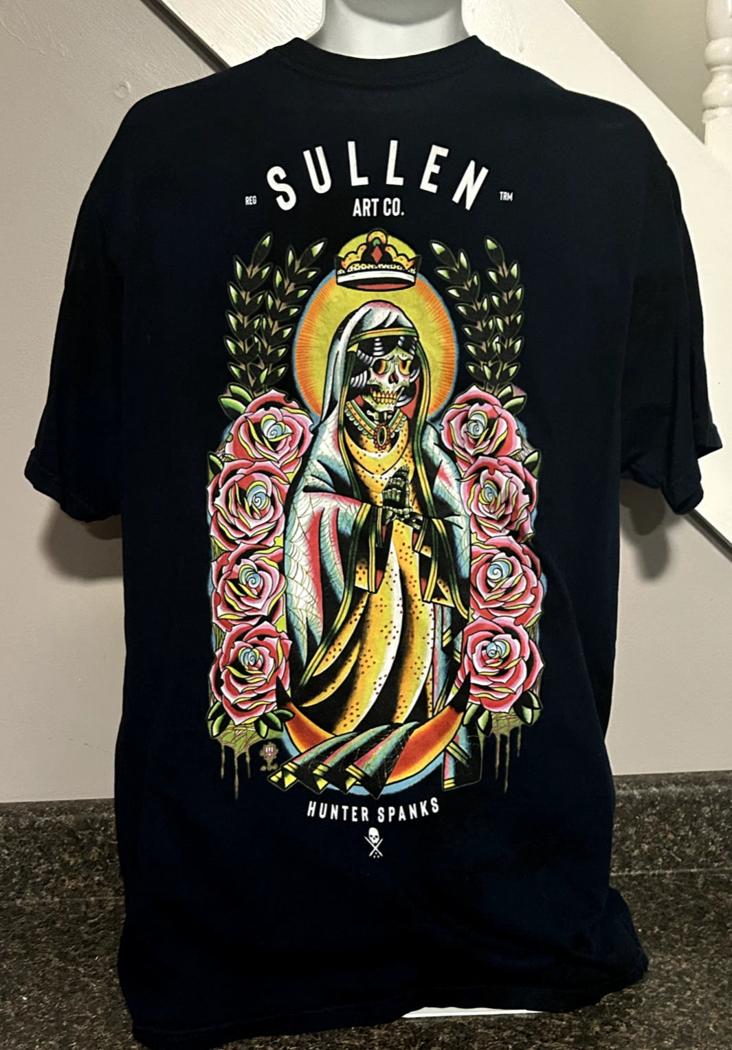 Sullen Tattoo Art Premium Collective Short Sleeve Men`s T-shirt 2 XL Spanks NAVY