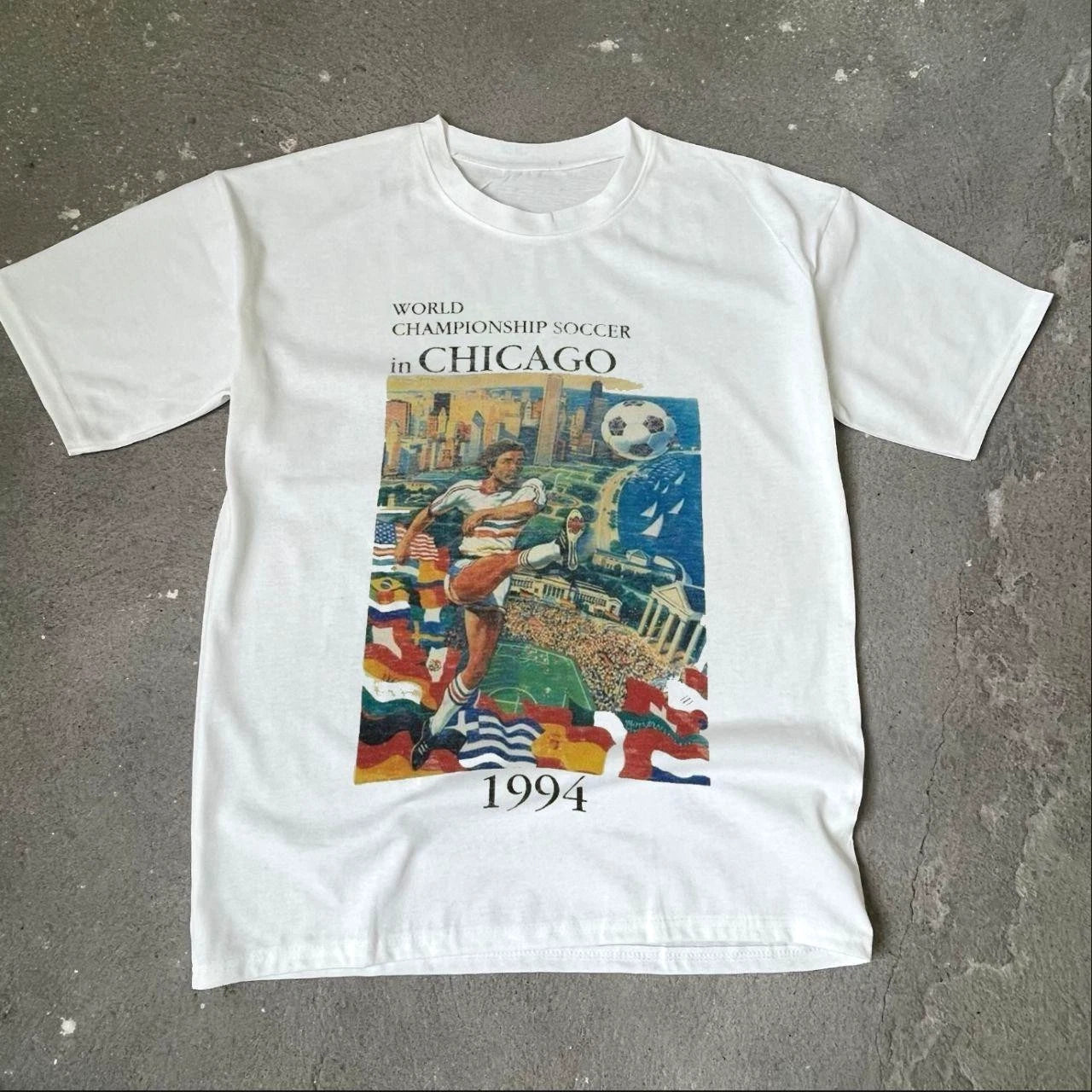 Vintage 1994 WC Chicago Soccer Tee All size S-5XL