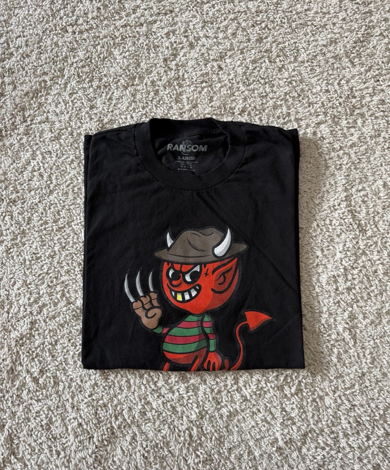 Ransom - Freddy Devil Tee Black Men’s Size Large 2018
