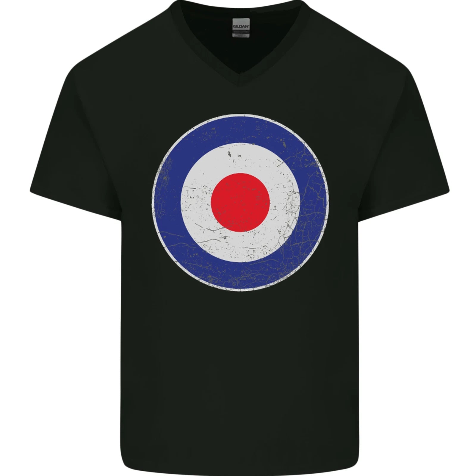 MOD Logo Scooter Biker RAF Royal Air Force Mens V-Neck Cotton T-Shirt