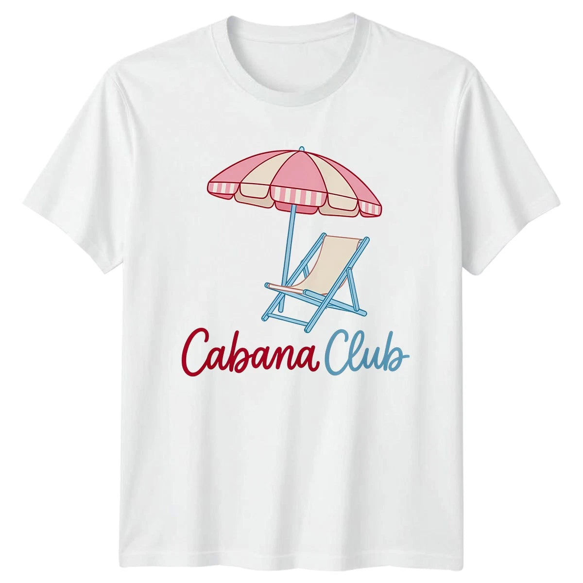 Cabana Club Womens T-Shirt Coastal Summer Beach Summer Gift For Her