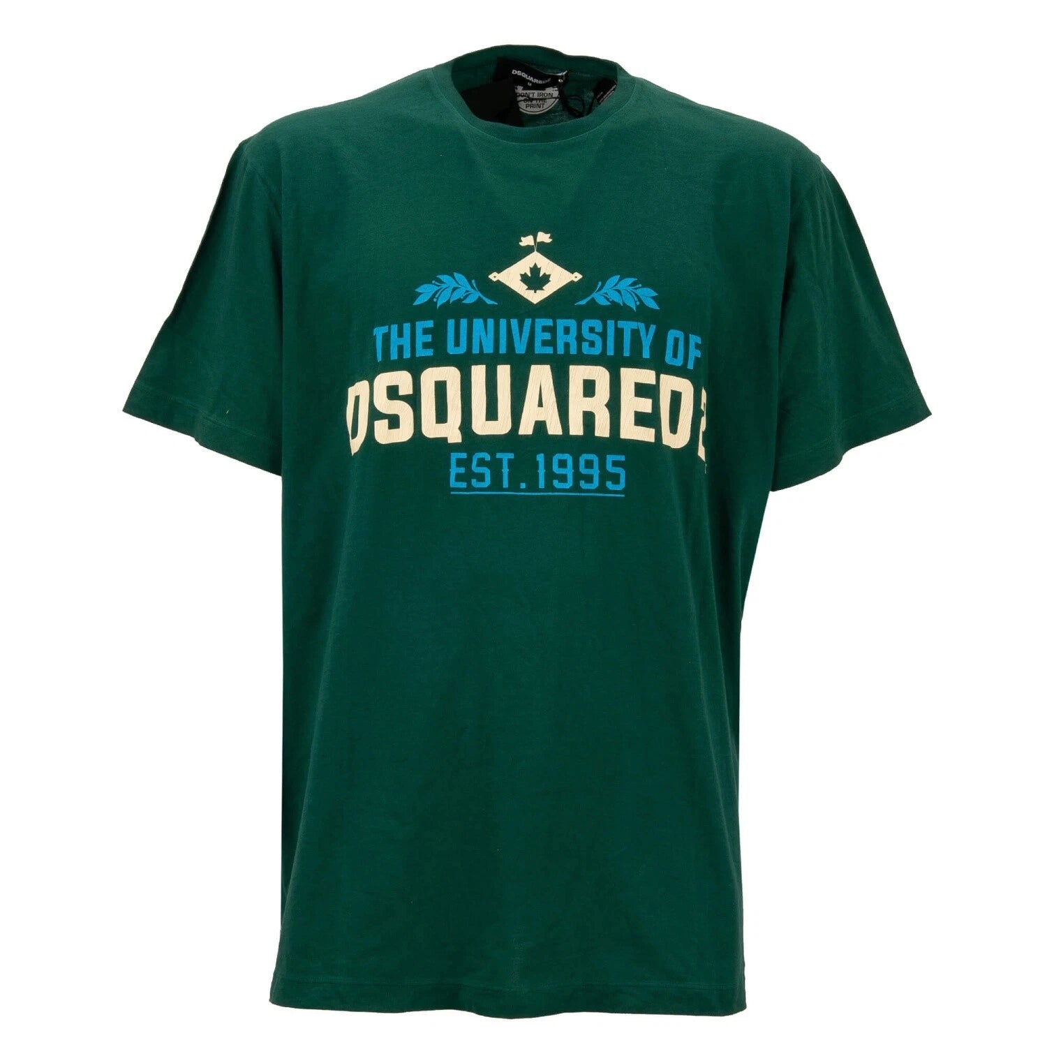 DSQUARED2 Oversize Cotton T-Shirt The University Logo Green 12427