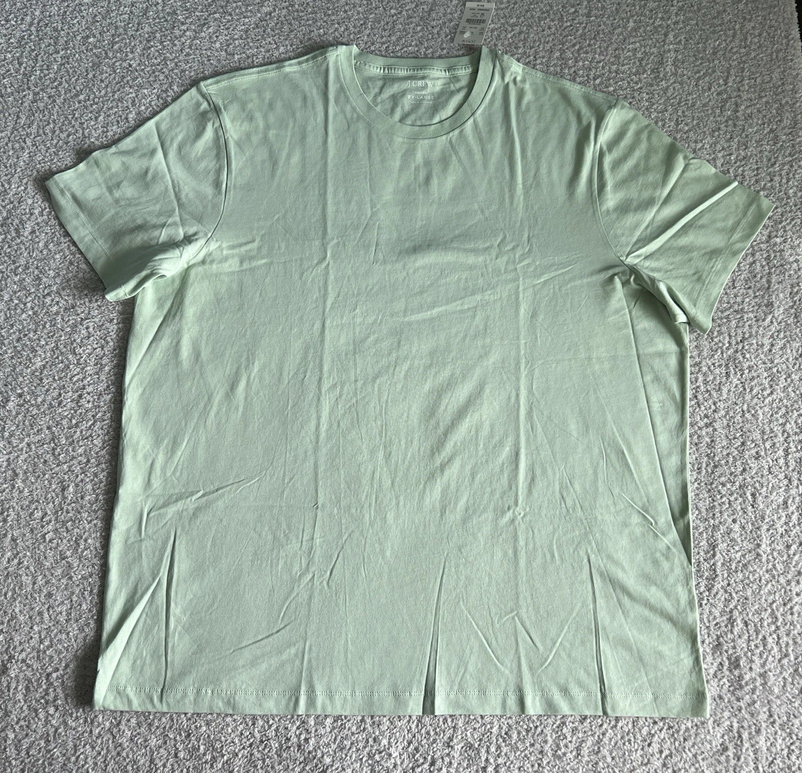 J Crew T Shirt Men’s 2XL Green Tee Washed Crew Neck Short Sleeve