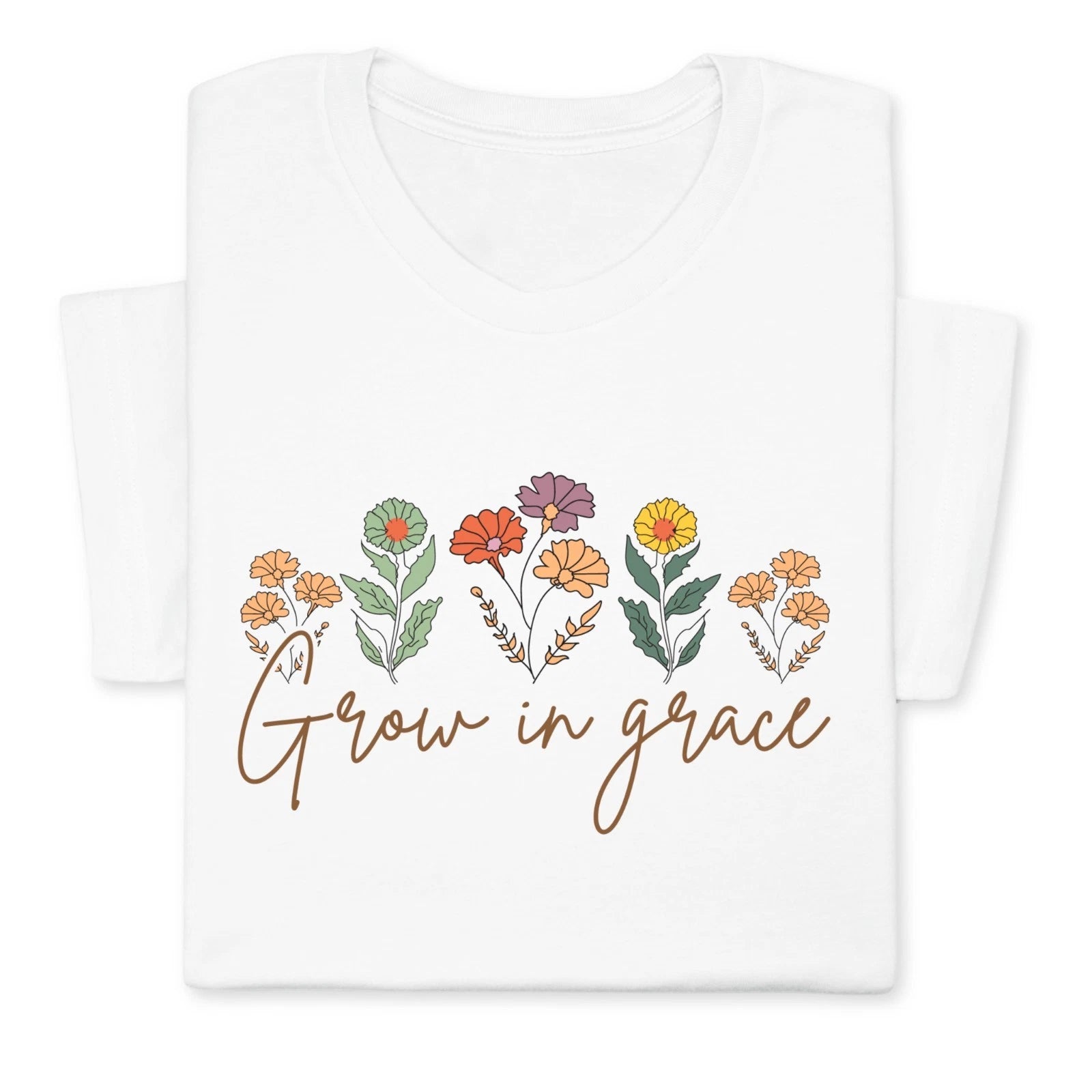 Grow in Grace Shirt, Retro Faith Tee, Christian Gift for Women & Teens
