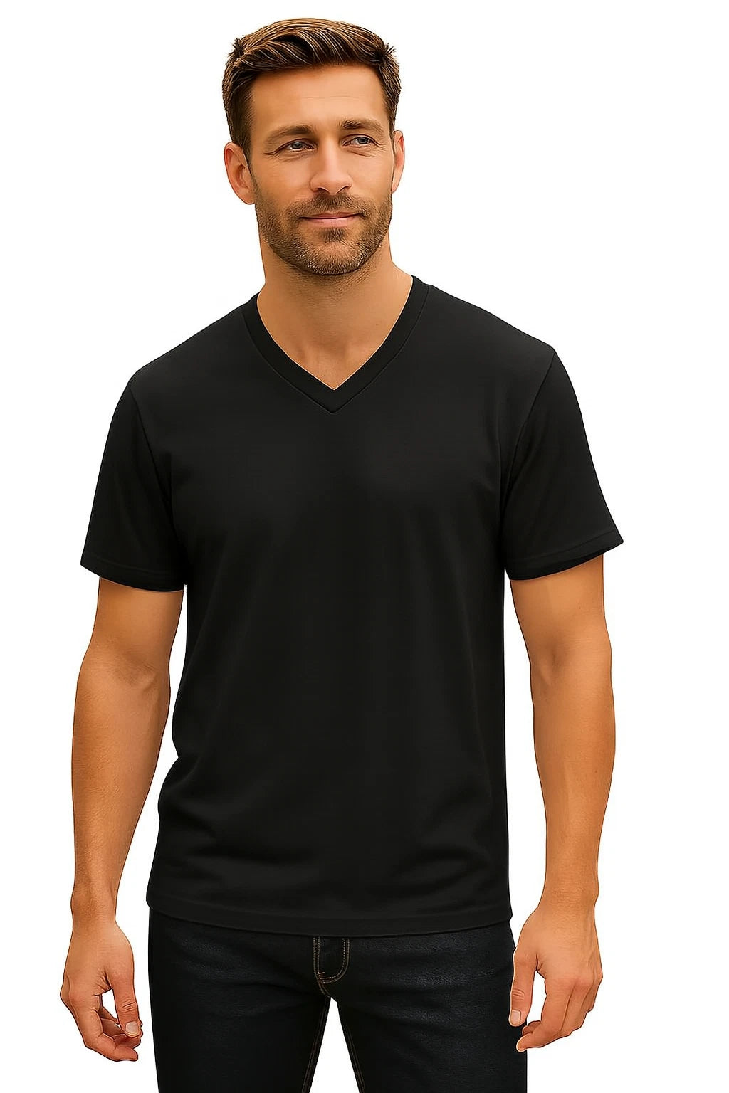 A1 Men's Black V-Neck T-Shirts| Black |multipack  | Soft Cotton | Size X- Large