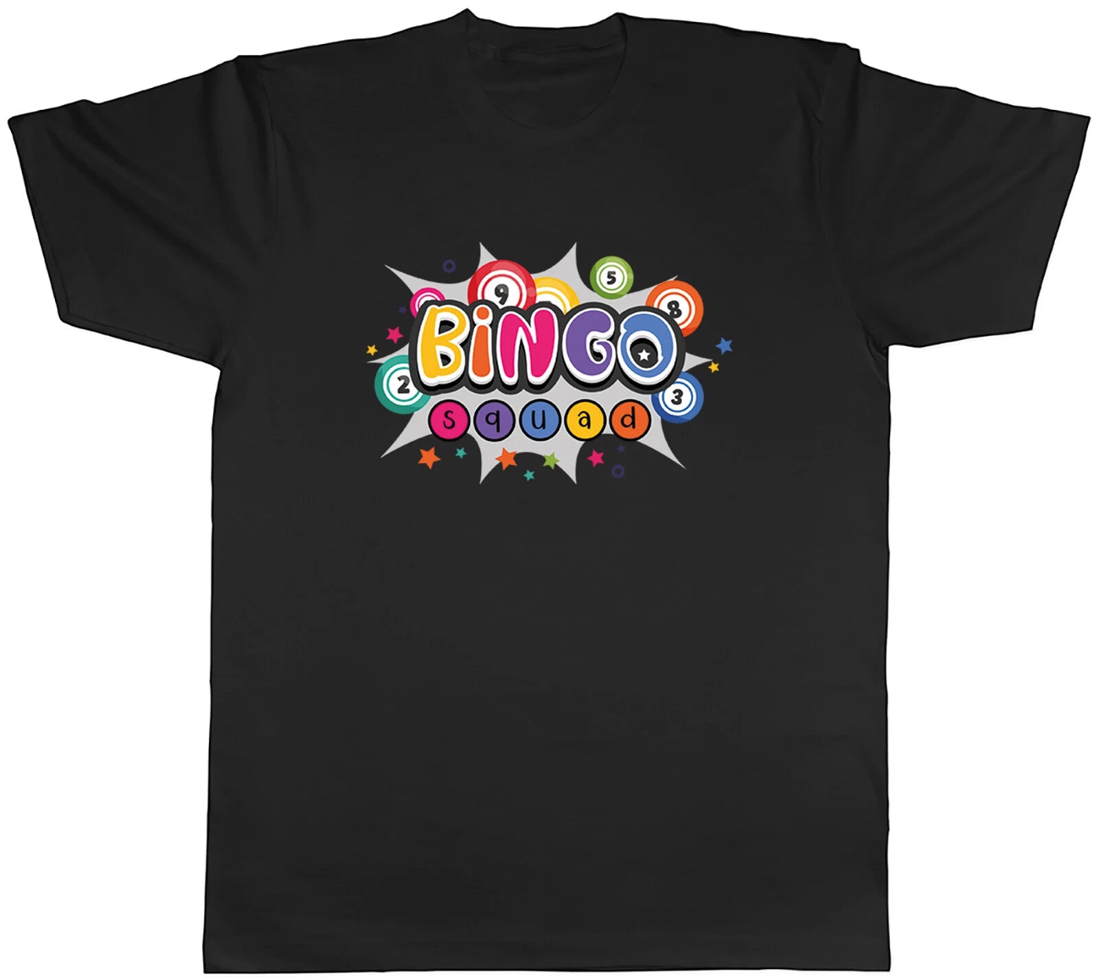 Bingo Squad Mens T-Shirt Number Card Full House Tee Gift