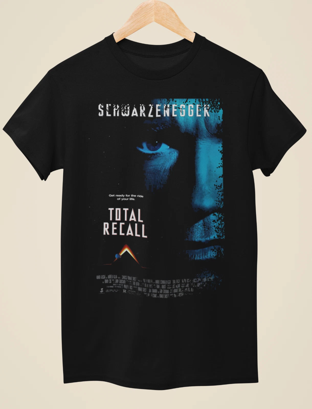 Total Recall - Movie Poster inspired Unisex Black T-Shirt