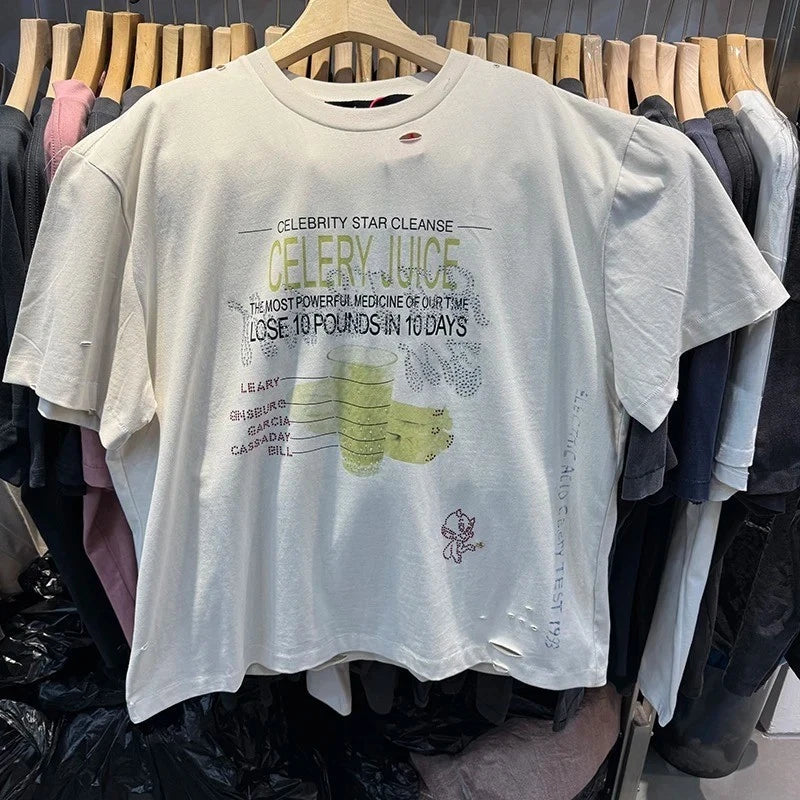Celebrity Star Cleanse Celery Juice Lose 10 Pounds Paly Mens White T Shirt
