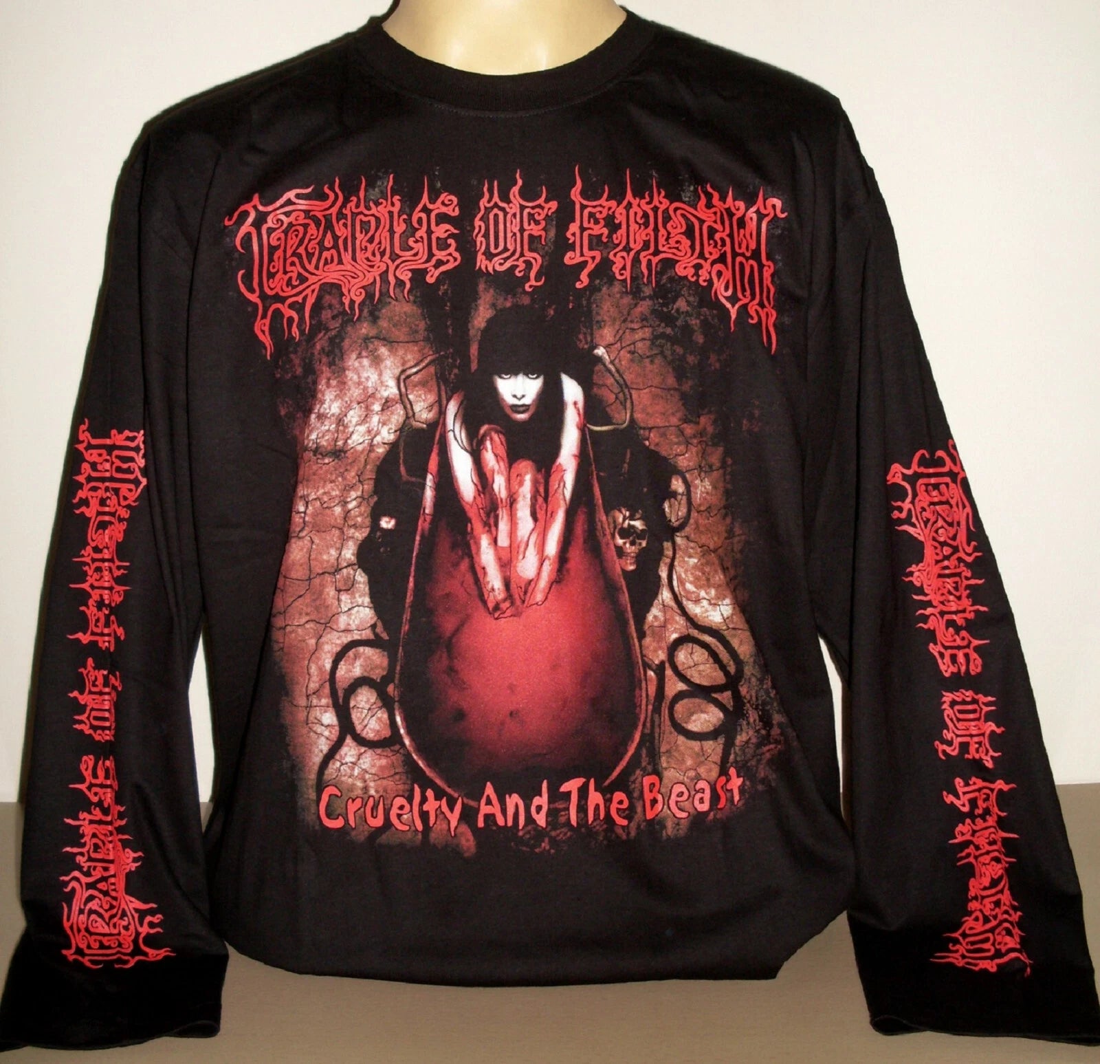 Cradle Of Filth Cruelty And The Beast Long Sleeve T-Shirt Size S M XL 2XL 3XL